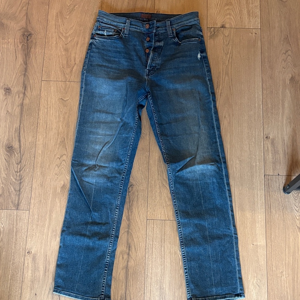 MOTHER Dark Blue Skinny Jeans